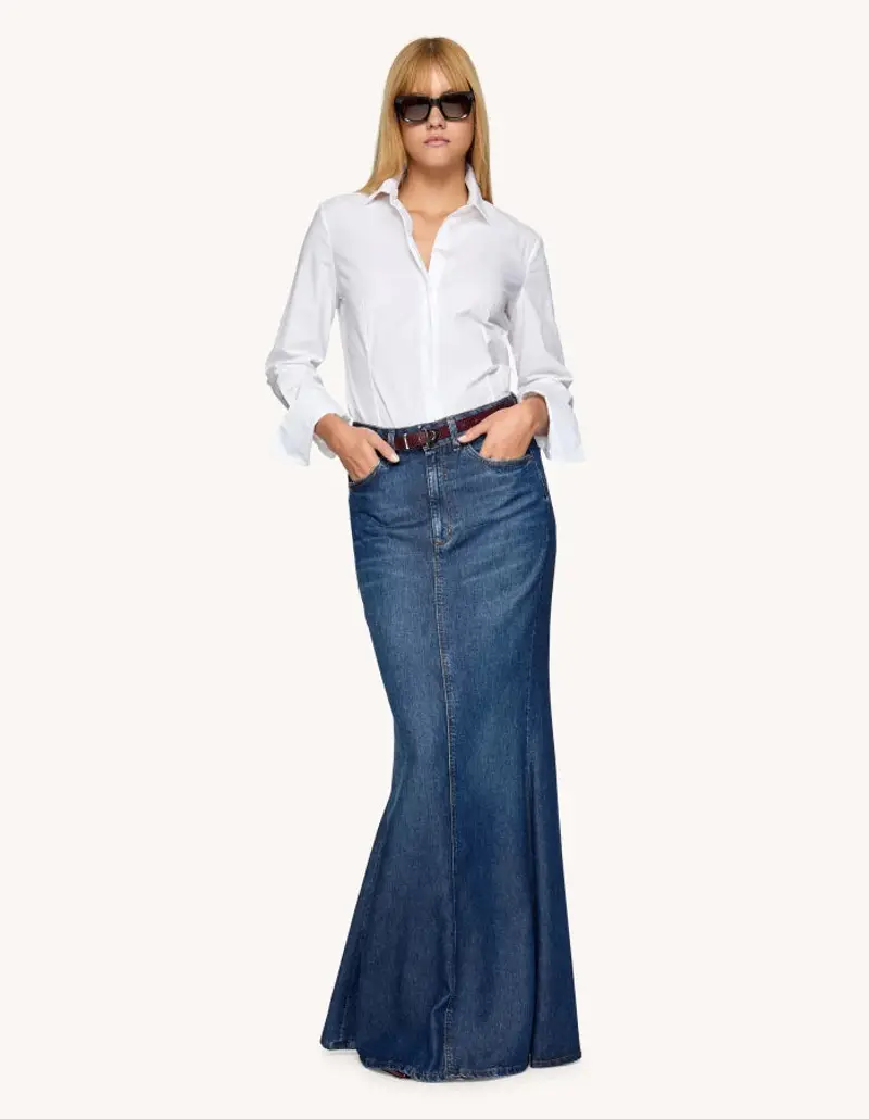 Gonna lunga con spacco sul retro