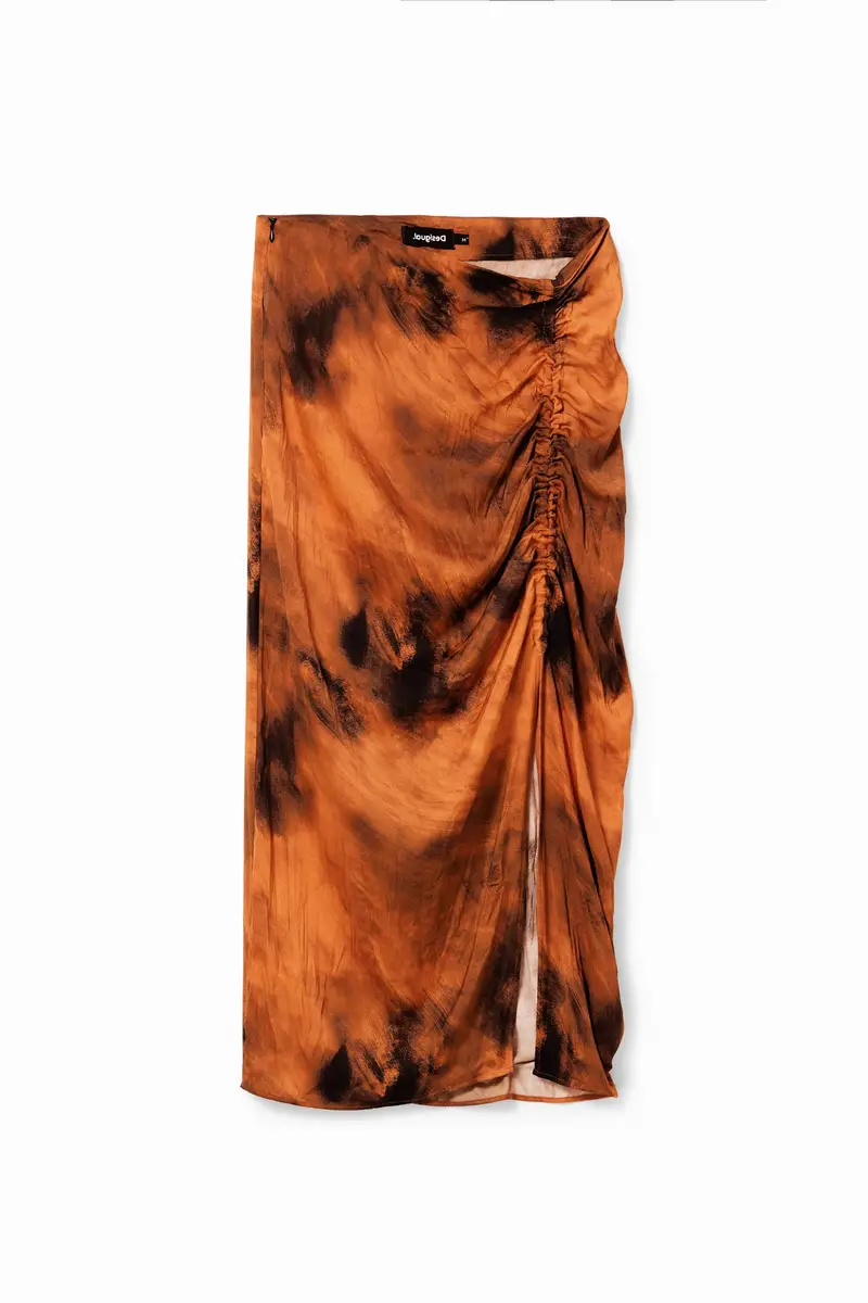 Gonna midi arricciata regolabile