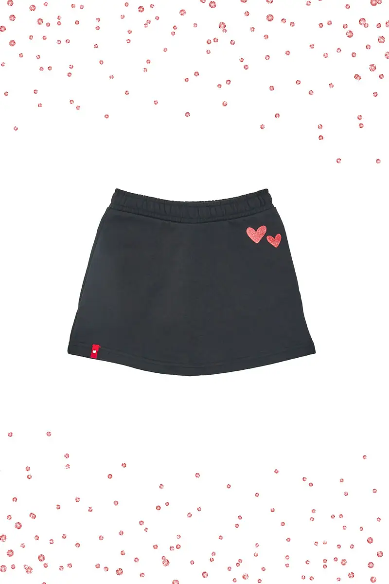 Gonna nera con cuori rossi PITT KIDS 6007