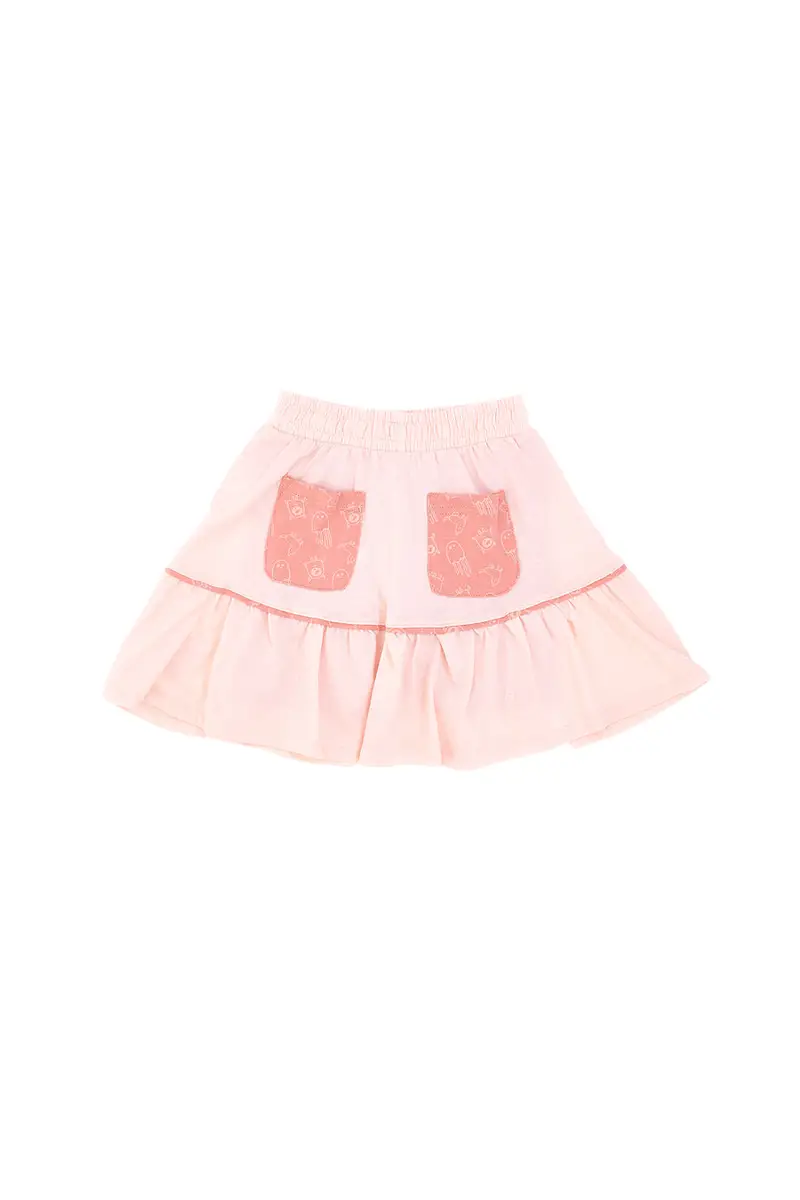 Gonna Pantalone Rosa Con Tasche Pitt Kids PT-K-SK-7035 miniatura 3