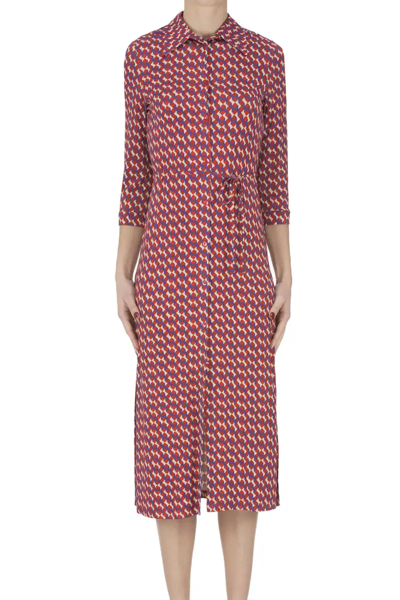 Abito chemisier in jersey Multicolore