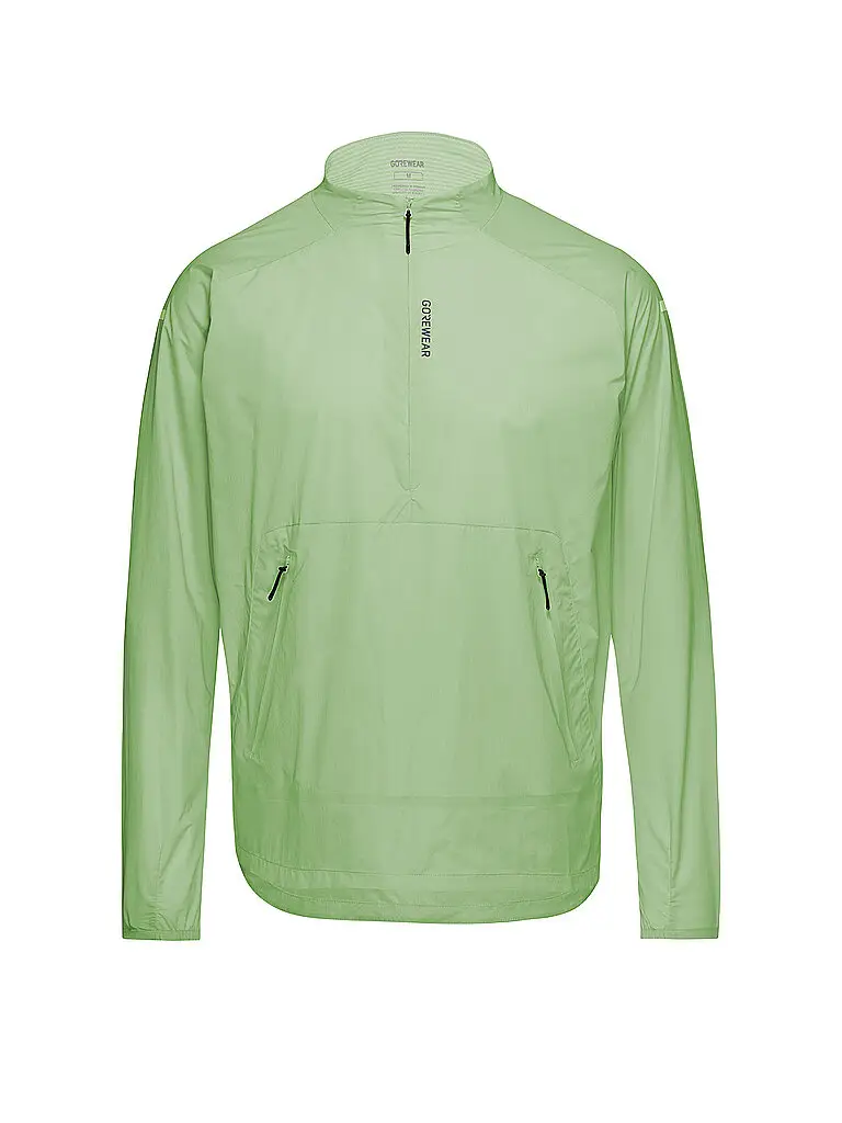 Giacca da running da uomo Concurve Windbreaker verde chiaro | S
