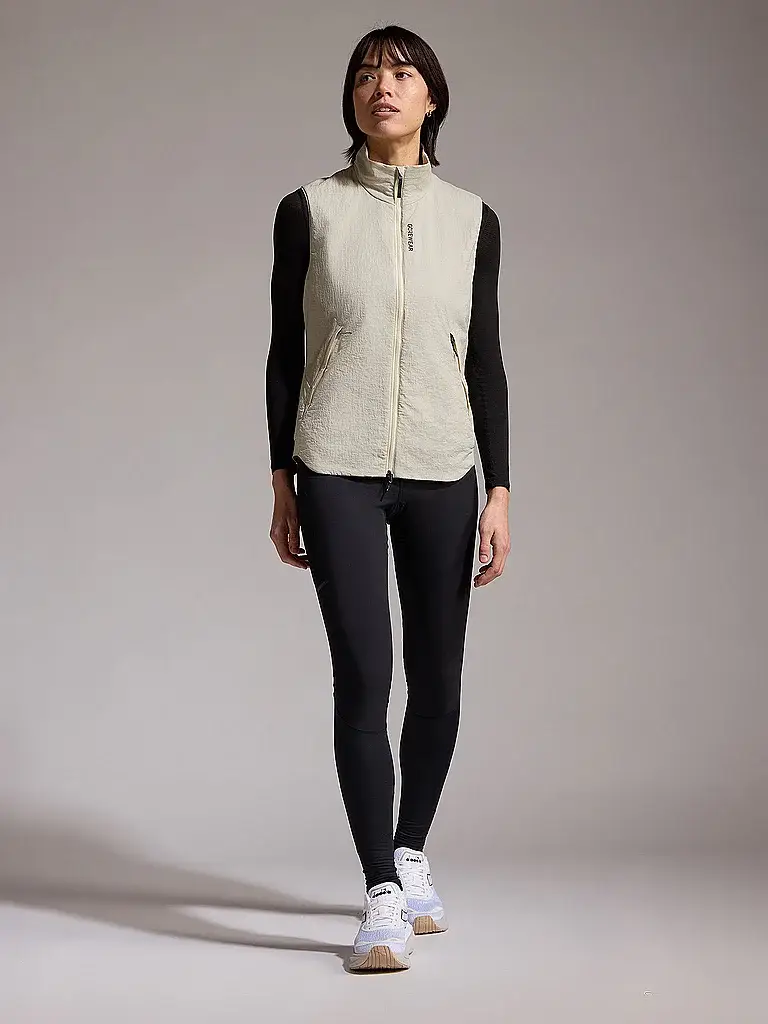 Gilet da running da donna CONCURVE WINDSTOPPER® beige | M miniatura 2