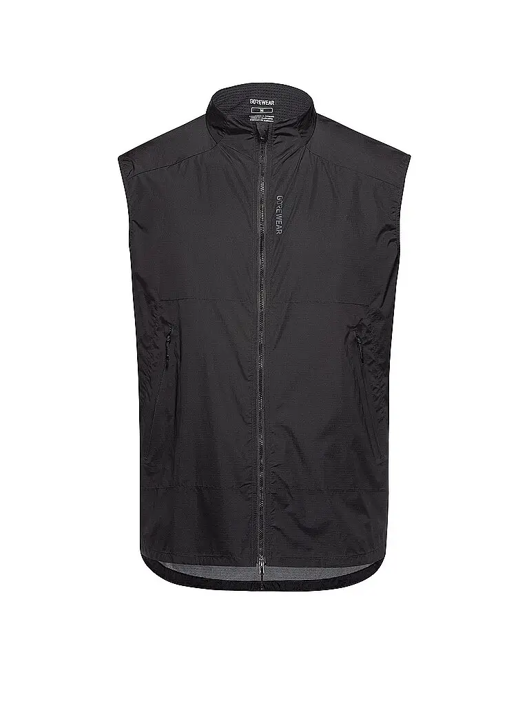Gilet da running da uomo Concurve Windbreaker nero | M