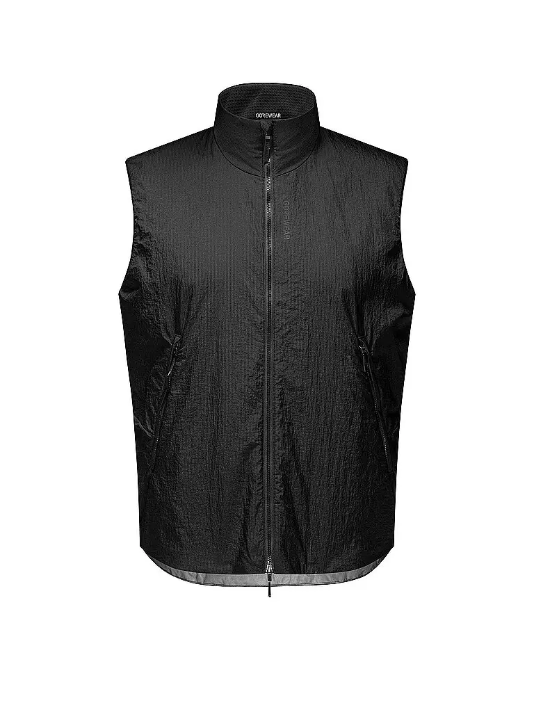Gilet da running da uomo Concurve Windstopper nero | S