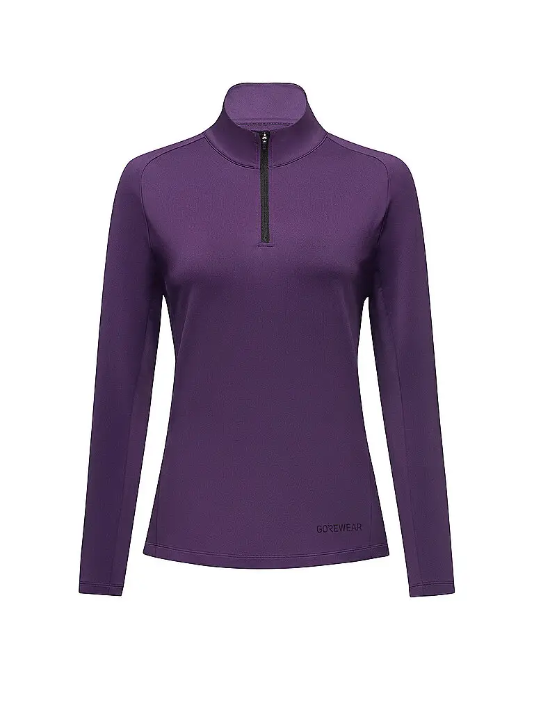 Maglia da running da donna Everyday con zip da 1/4 lilla | 38