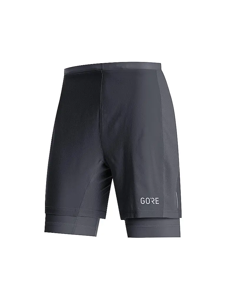Pantaloncini da running da uomo R5 2IN1 nero | S