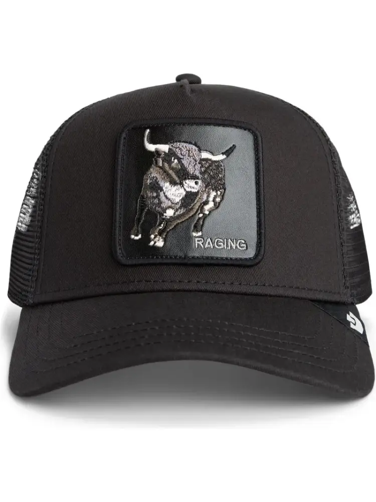 cappello nero uomo raging logo sul davanti
