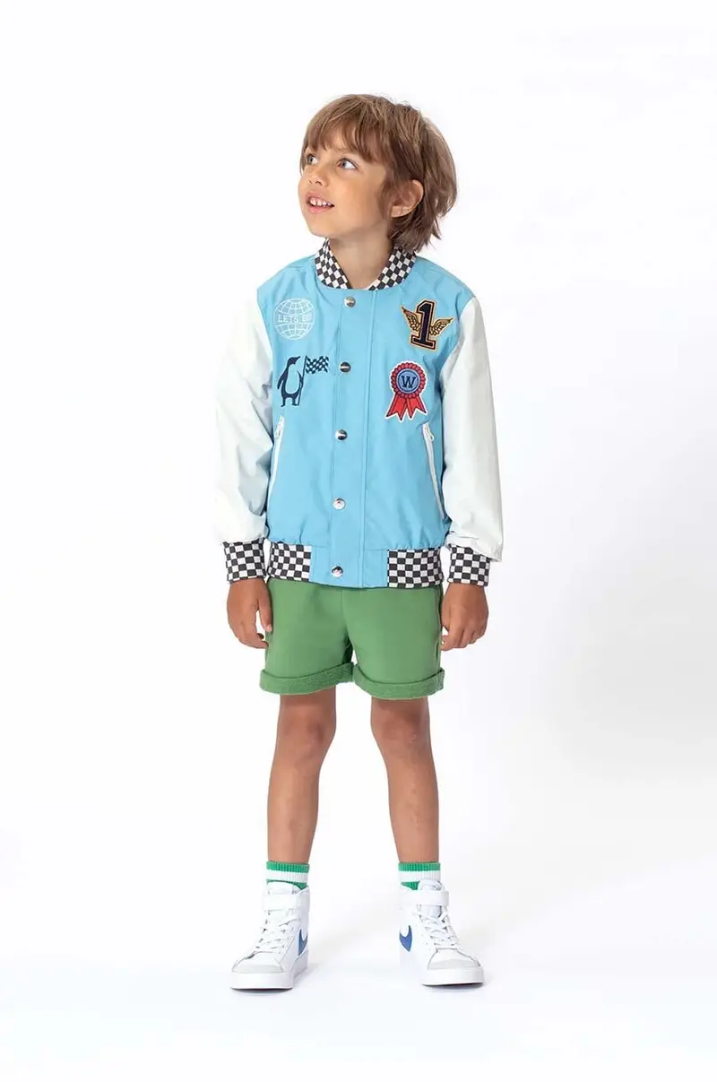 giacca bomber bambini WHITE WORM colore blu