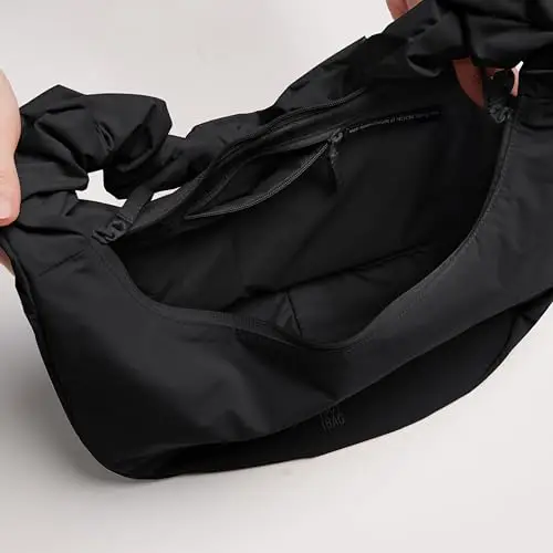 GOT BAG Moon Bag RUFFLE | Borsa Mezzaluna con Tracolla Regolabile Fashion Stropicciata Pieghevole miniatura 3