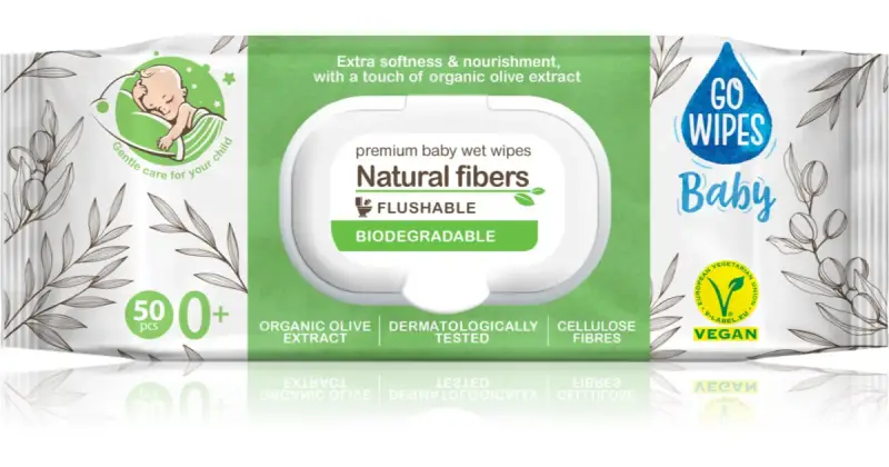 Baby Natural Fibers Salviette Umidificate Per Bambini Per Pelli Sensibili 0+ 50 Pz