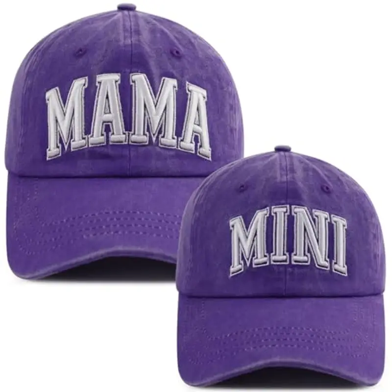 Goyklrb 2 cappellini da baseball coordinati per mamma e ragazza, cappello regolabile in cotone ricamato