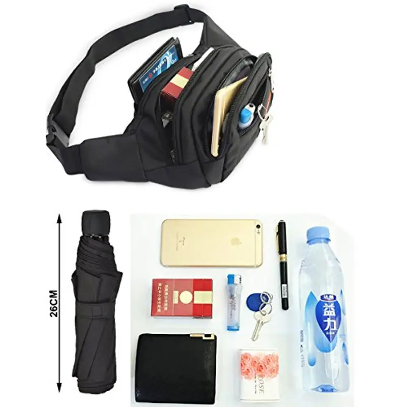 GRACETOP Marsupio Uomo Nero 786766 miniatura 3