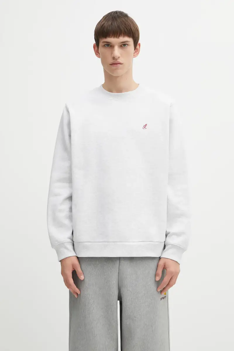 felpa One Point Crew uomo colore grigio G308.FT