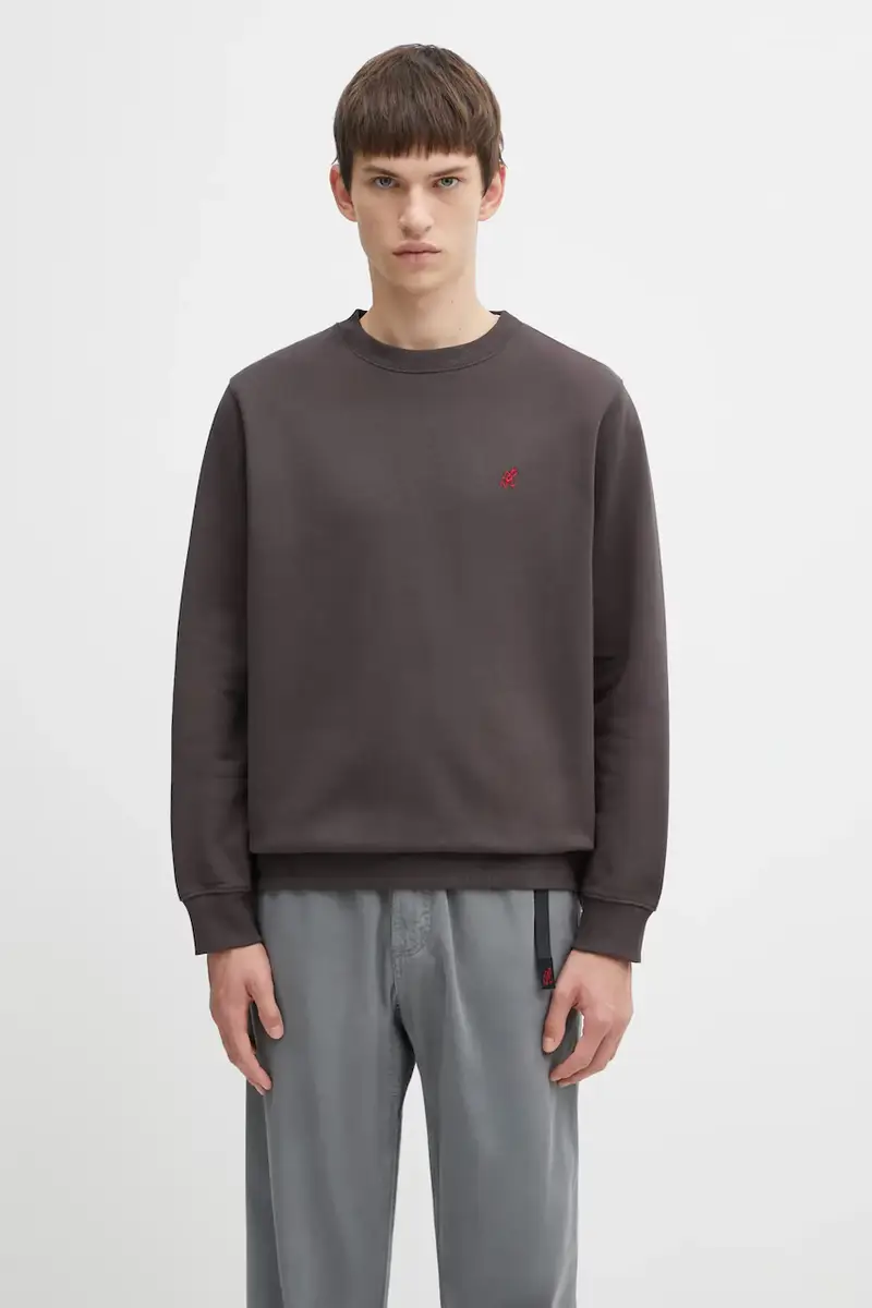 felpa One Point Crew uomo colore marrone G308.FT