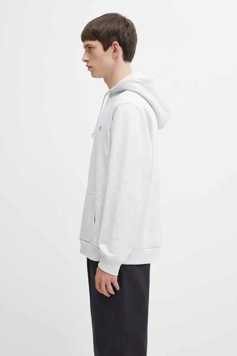 felpa One Point Hooded uomo colore grigio con cappuccio G309.FT miniatura 2