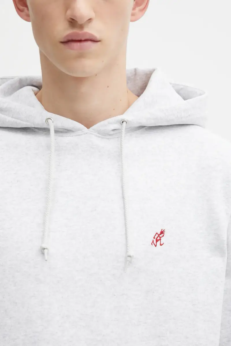 felpa One Point Hooded uomo colore grigio con cappuccio G309.FT miniatura 4