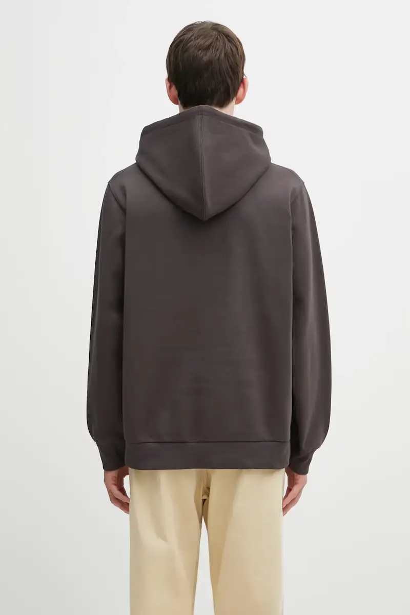 felpa One Point Hooded uomo colore marrone con cappuccio G309.FT miniatura 3