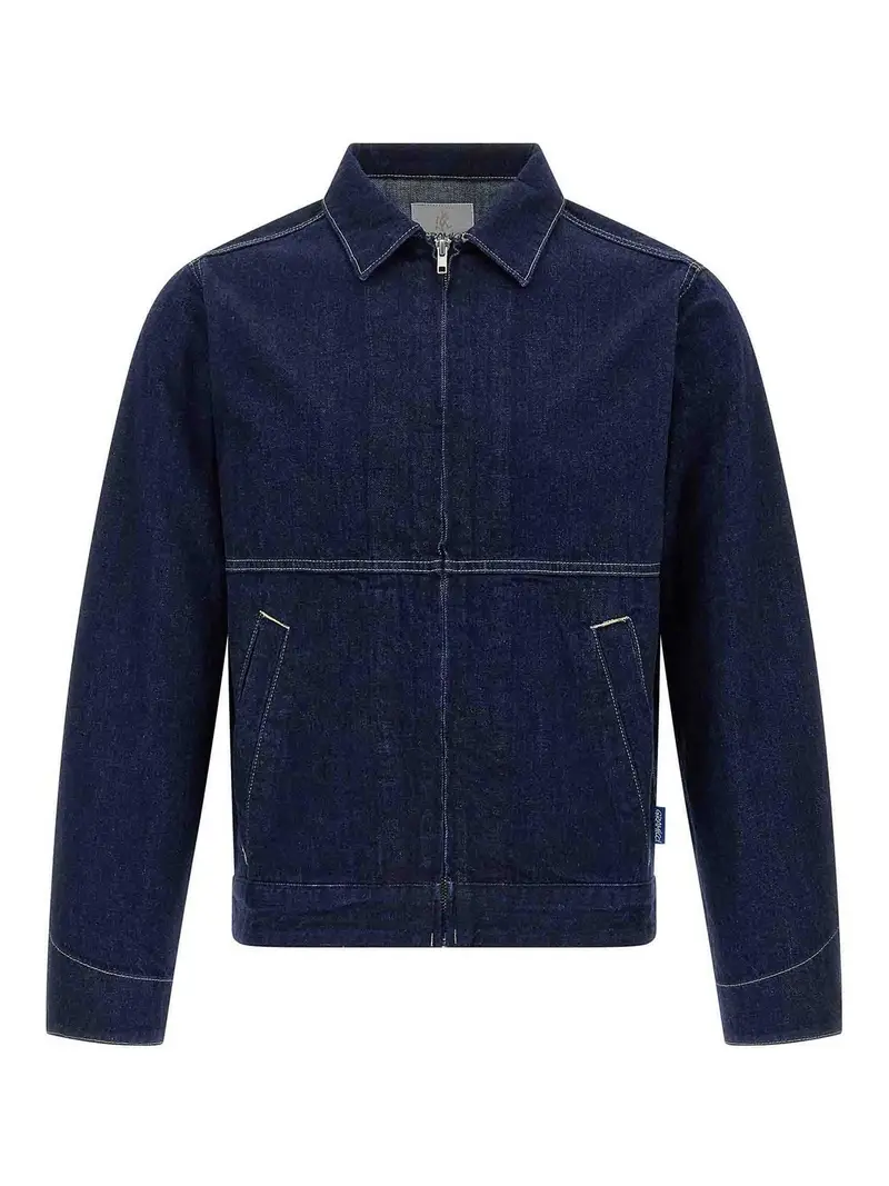 Giacca giapponese Slub Blu