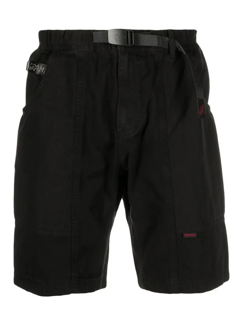 Pantaloncini con dettaglio in vita con fibbia Nero