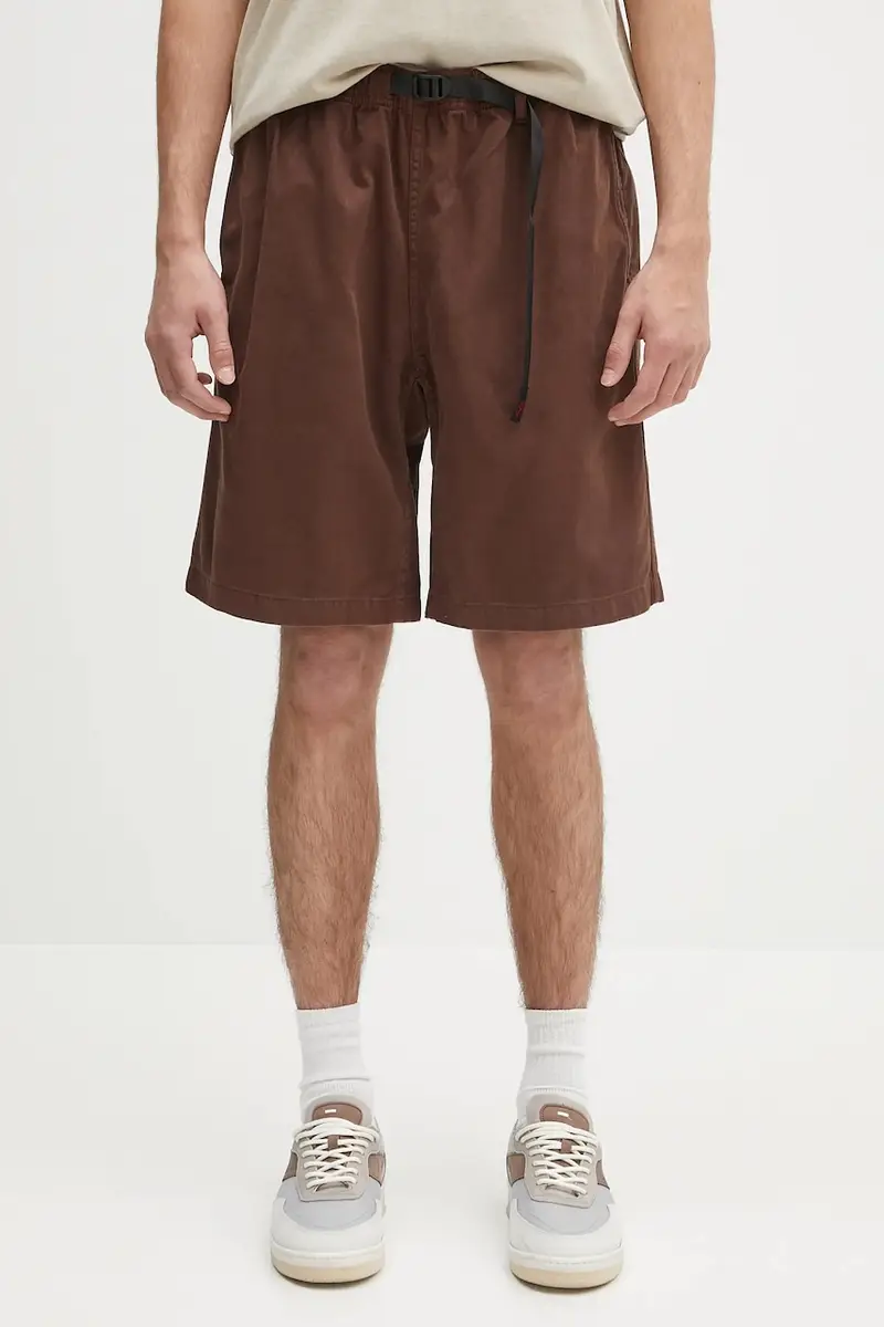 pantaloncini in cotone G-Short Marrone
