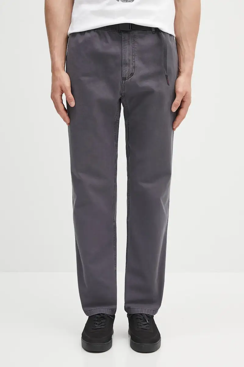 pantaloni in cotone Gramicci Pant colore grigio