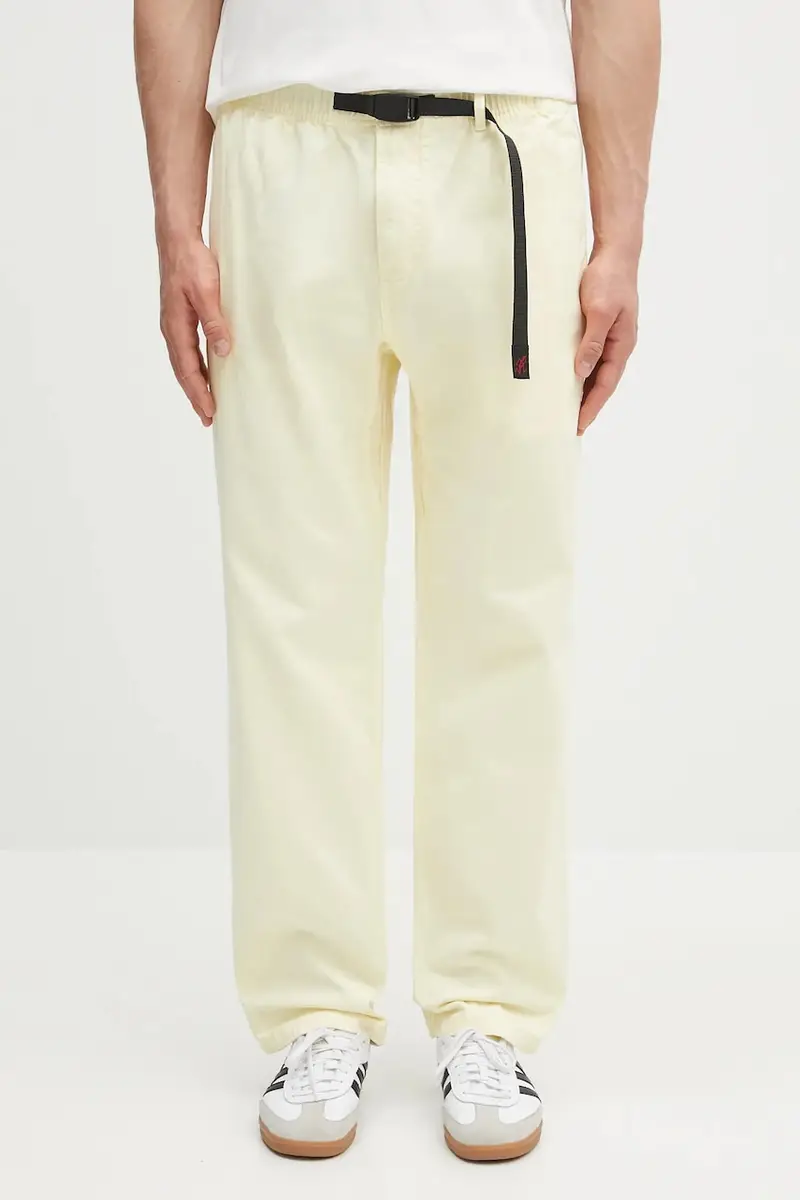 pantaloni in cotone Gramicci Pant colore grigio Giallo