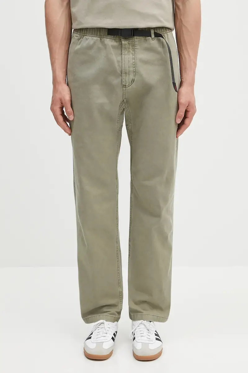 pantaloni in cotone Gramicci Pant colore grigio Verde