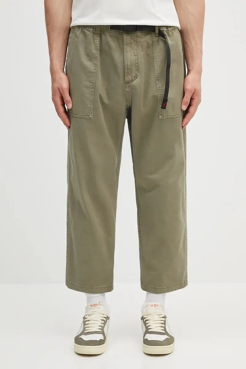 pantaloni in cotone Loose Tapered Pant colore verde