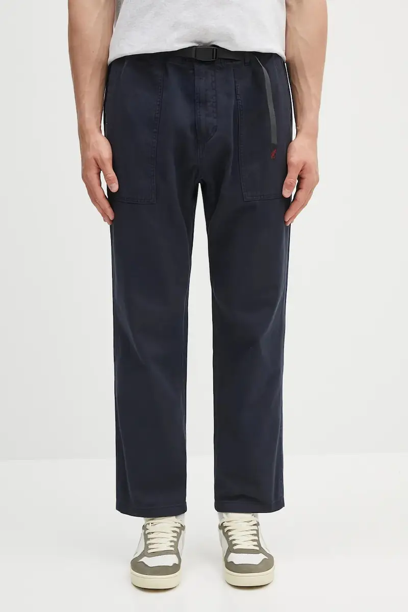pantaloni in cotone Loose Tapered Ridge Pant colore verde G114.OGT Blu navy