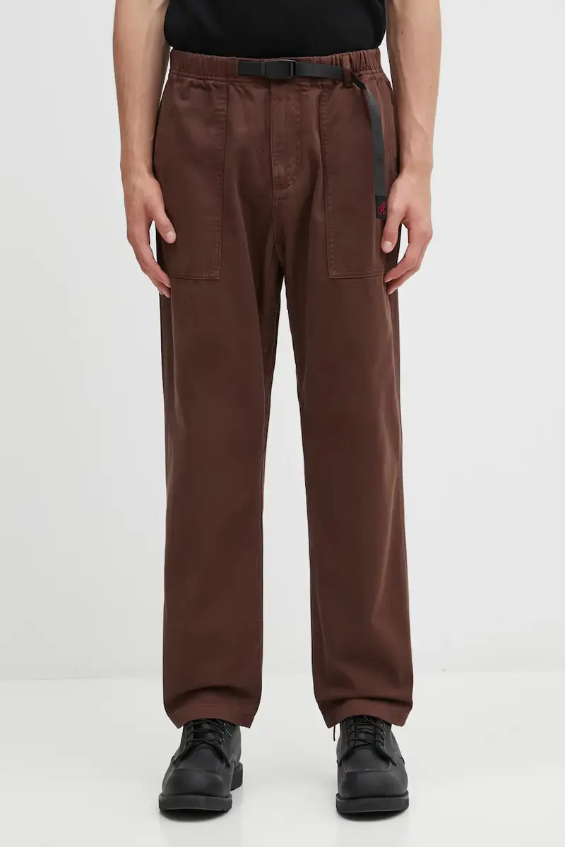 pantaloni in cotone Loose Tapered Ridge Pant colore verde G114.OGT Marrone