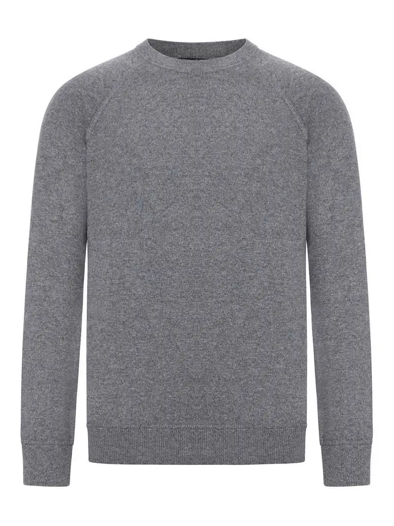 Maglione girocollo in cashmere Grigio