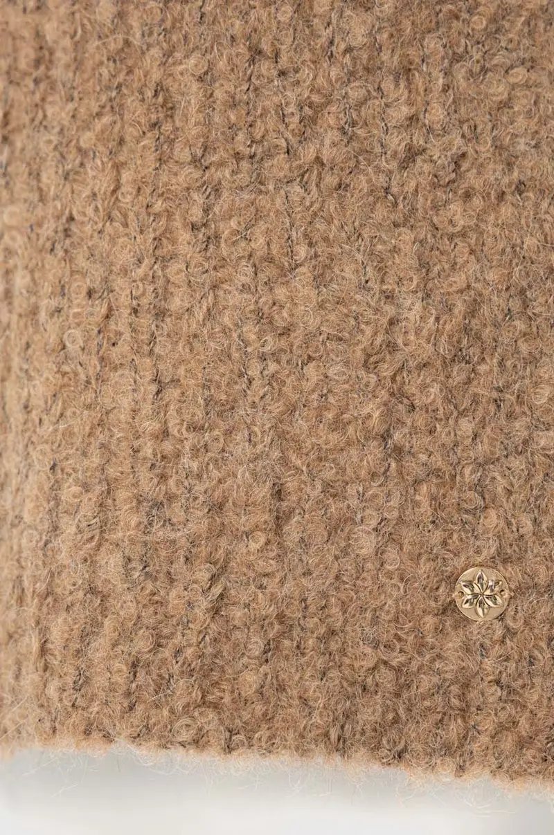 sciarpa in lana colore marrone miniatura 2