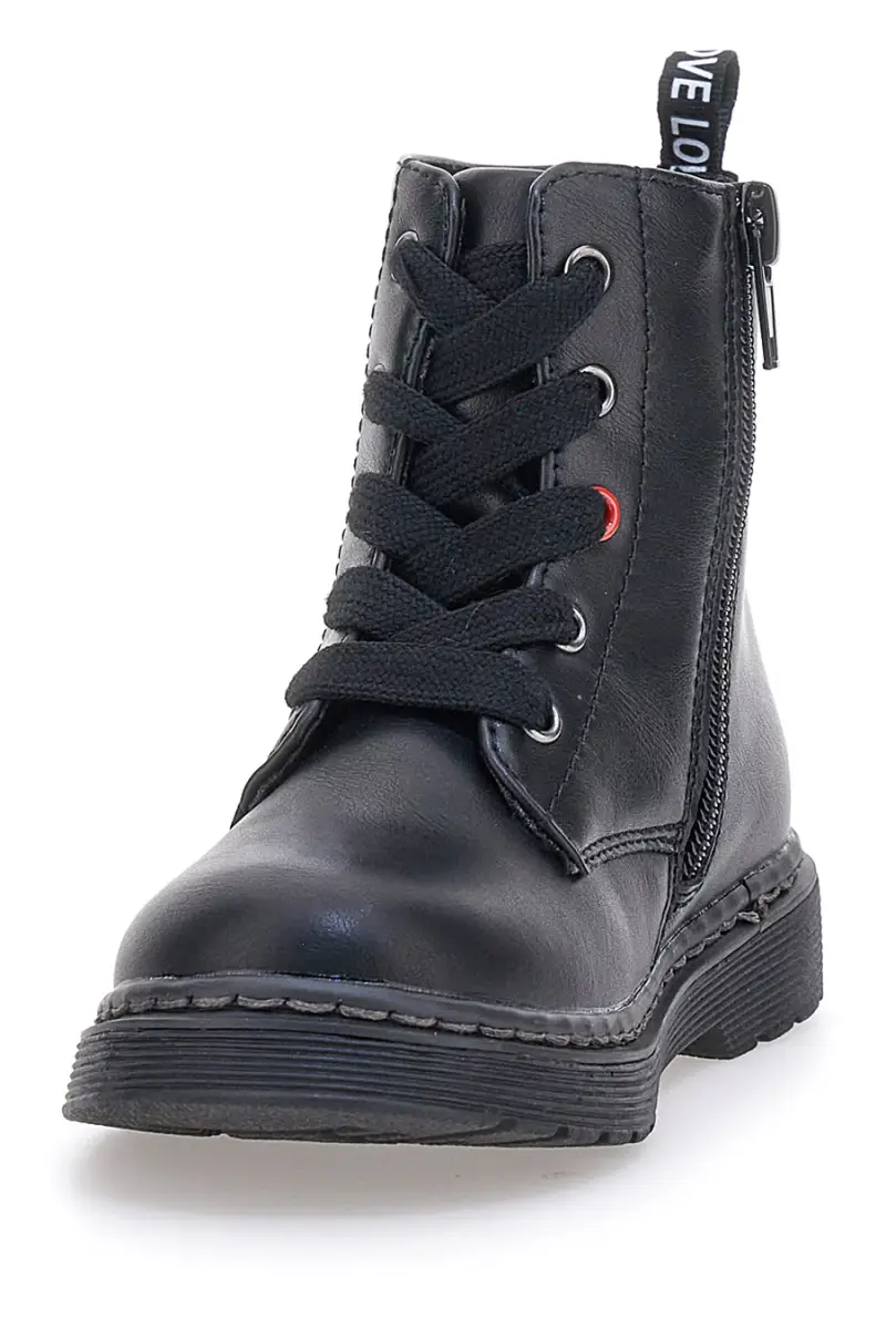 Anfibi neri con scritte e glitter Grazia 1620 [NERO] miniatura 3