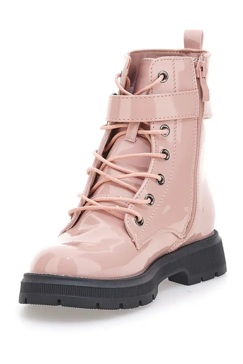 Anfibi Rosa effetto Vernice con Fibbia Decorativa GRAZIE 39P248W [ROSA] miniatura 4