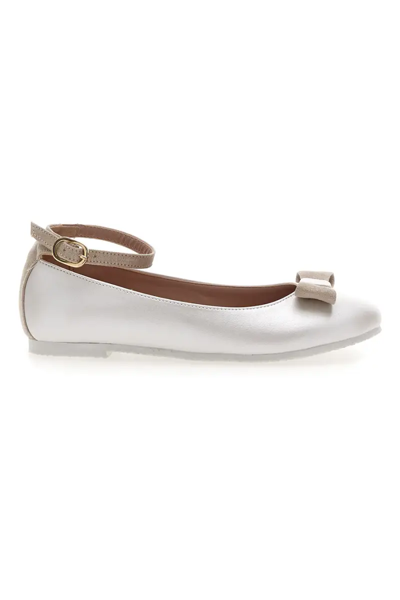 Ballerine Bianche con Fiocco Graie Girl 409 [PANNA]