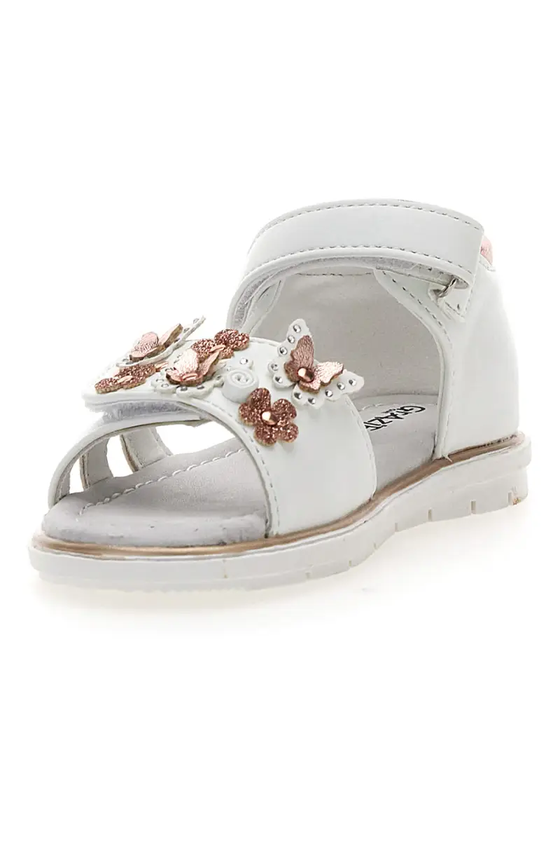 Sandali Bianchi e Rosa Con Strappo in Velcro Grazie 200C355 [ROSE GOLD] miniatura 3