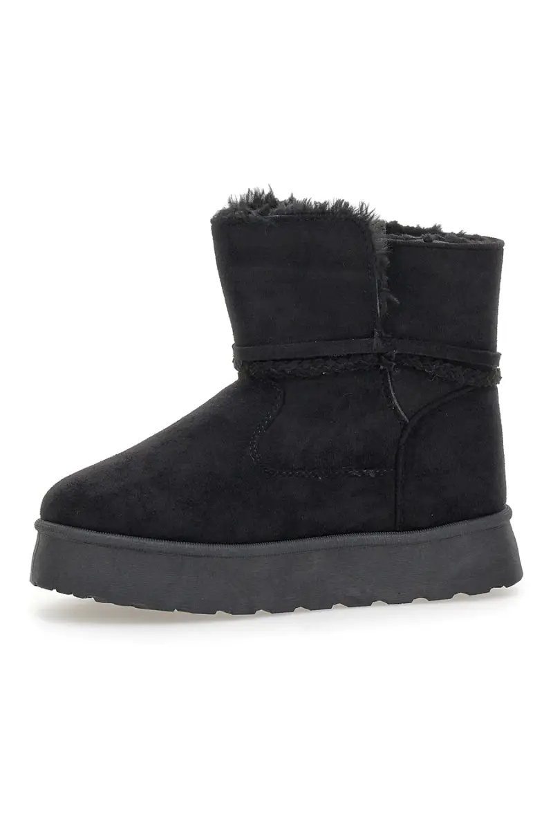 Stivaletti neri con cuore glitter e interno caldo con pelo [NERO] miniatura 4