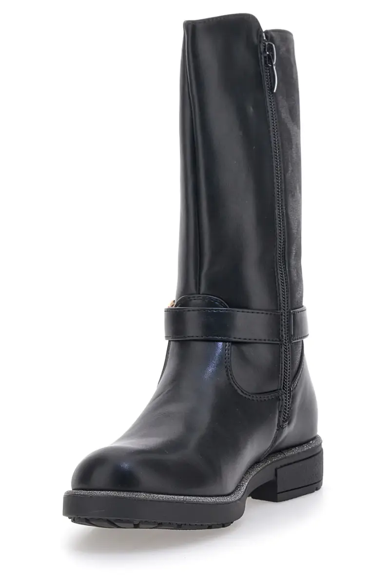 Stivali neri con fibbia a cuore e motivo trapuntato Grazie Girl 531473 [NERO] miniatura 3