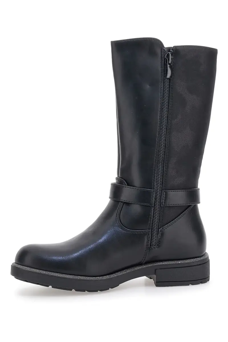 Stivali neri con fibbia a cuore e motivo trapuntato Grazie Girl 531473 [NERO] miniatura 4