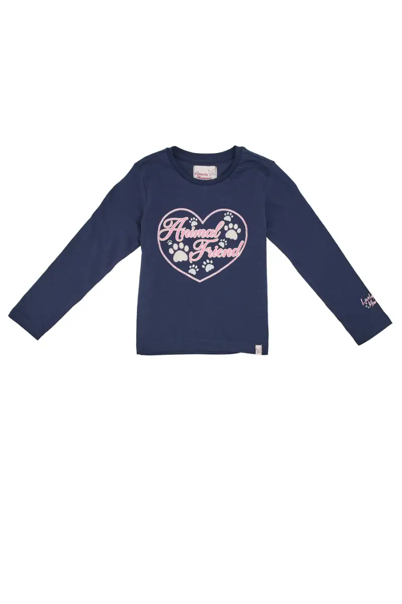 Maglietta Manica Lunga Grazie Mamma 04054 Blu [BLU]