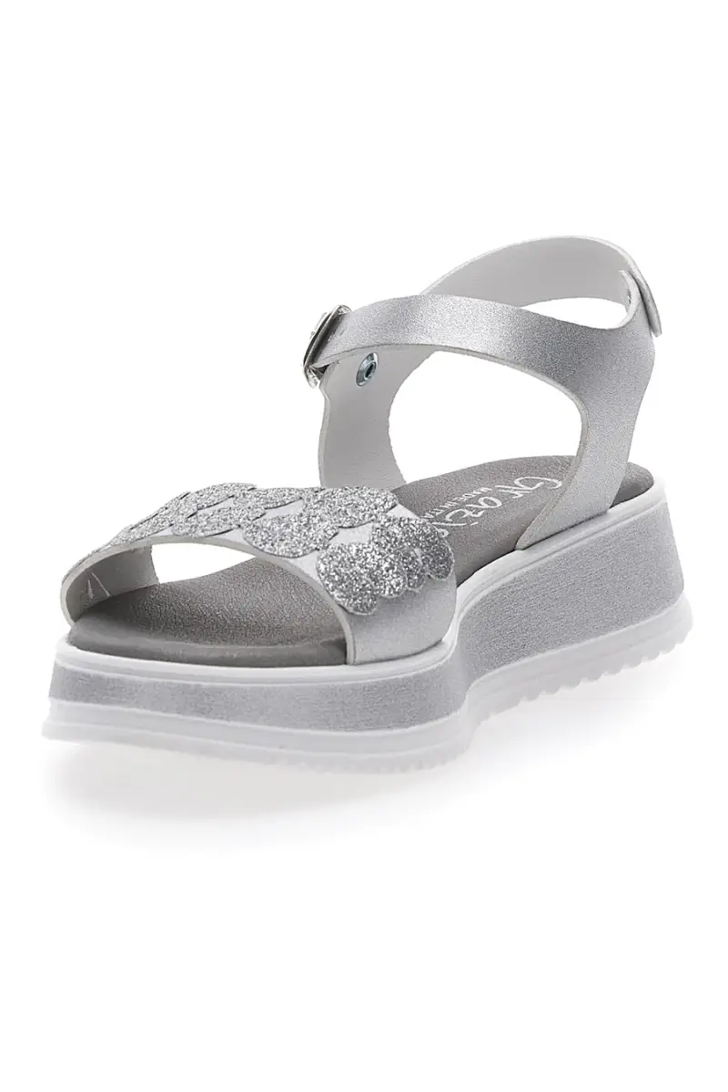 Sandali Bianchi Eleganti da Cerimonia Grazie Girl 11244159 [ARGENTO] miniatura 3