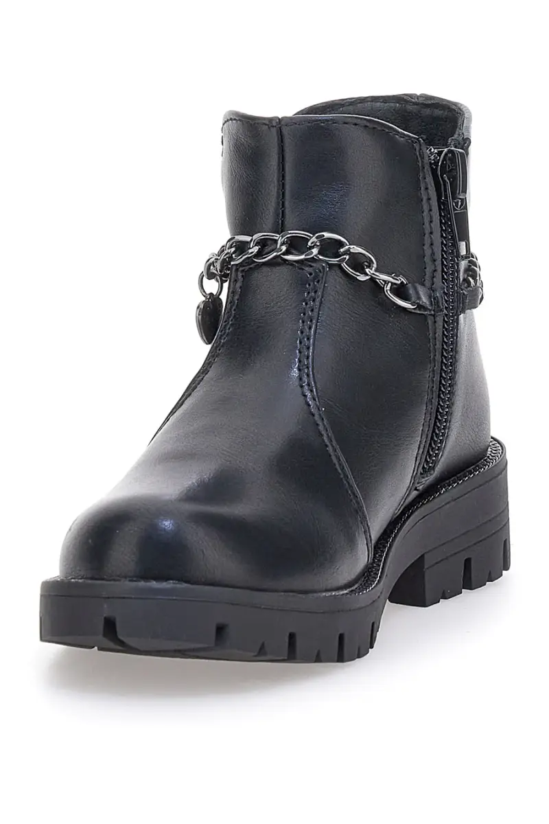 Stivaletti neri con catena e dettagli glitterati Grazia 1729 [NERO] miniatura 3