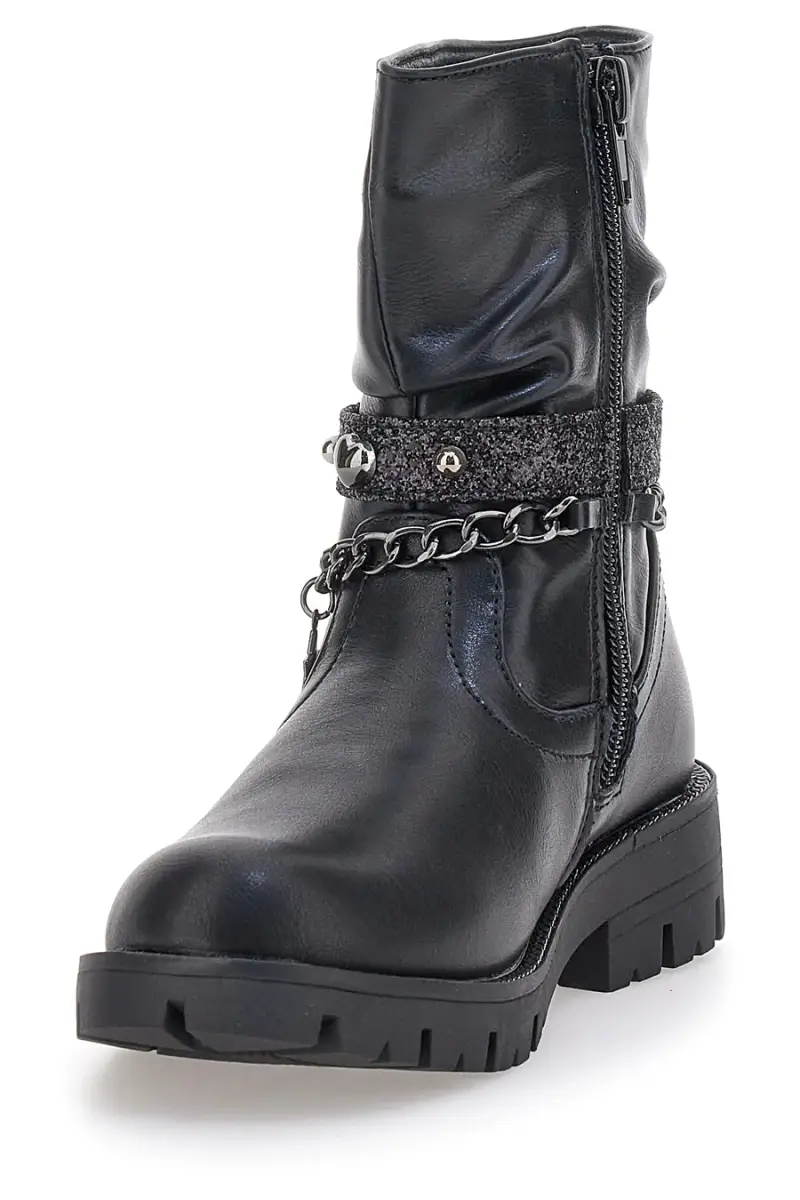 Stivaletti neri con catene e charm Grazie 1740 [NERO] miniatura 3