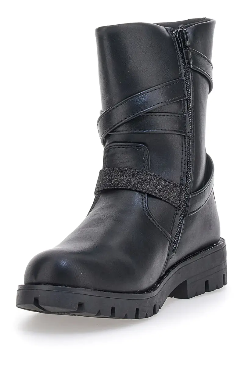 Stivaletti Neri con Dettagli Glitter e Cuoricini Grazie 1622 [NERO] miniatura 3