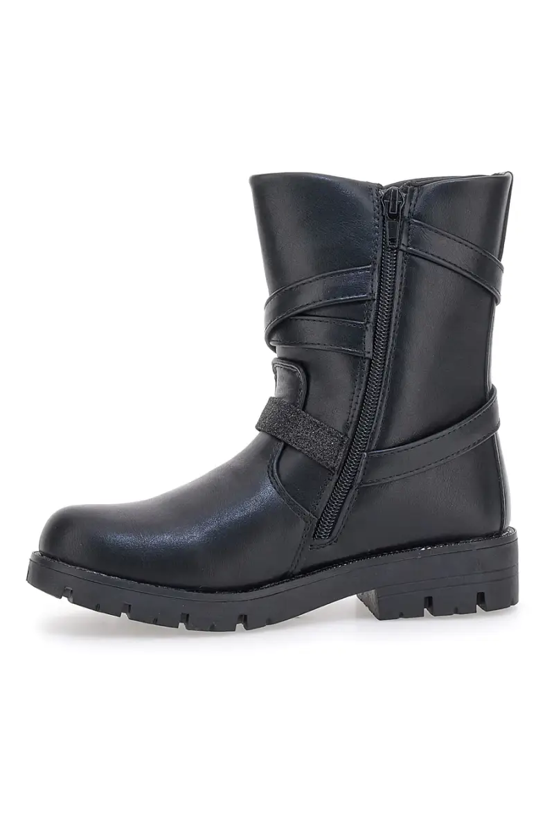 Stivaletti Neri con Dettagli Glitter e Cuoricini Grazie 1622 [NERO] miniatura 4