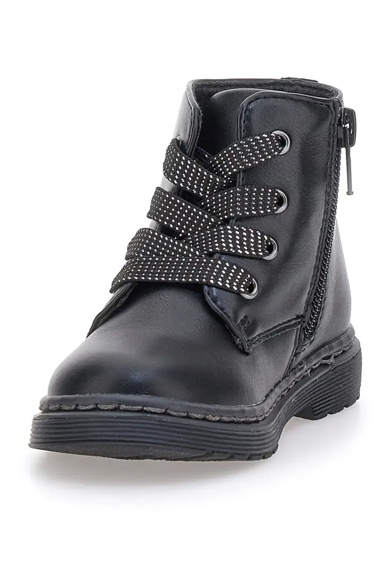 Stivaletti neri con scritte glitter Grazie 1506 [NERO] miniatura 3