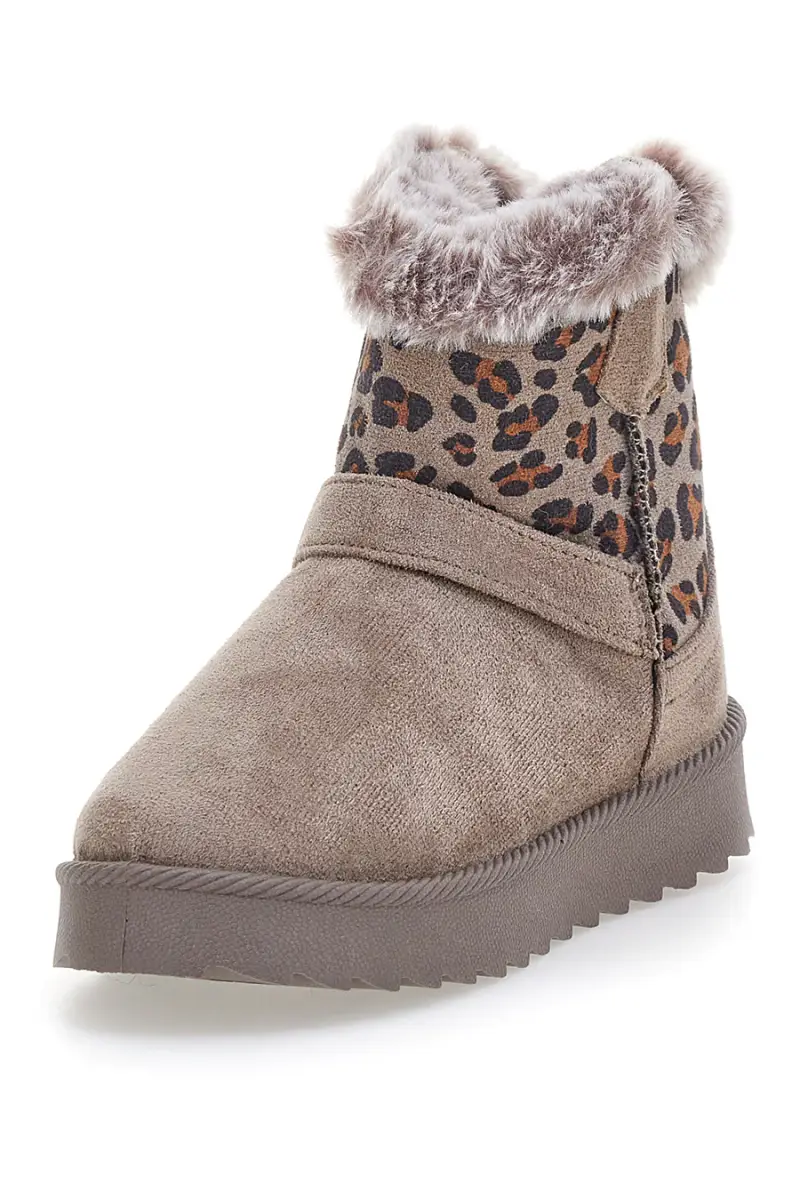 Stivaletti taupe con inserti animalier e interno con pelo Grazie 1642 [TORTORA] miniatura 3