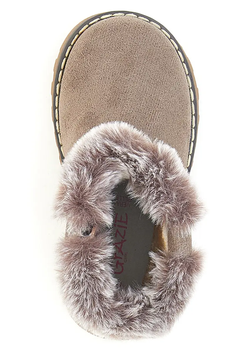 Stivaletti taupe con pelliccia e fantasia animalier Grazie 1526 [TORTORA] miniatura 3