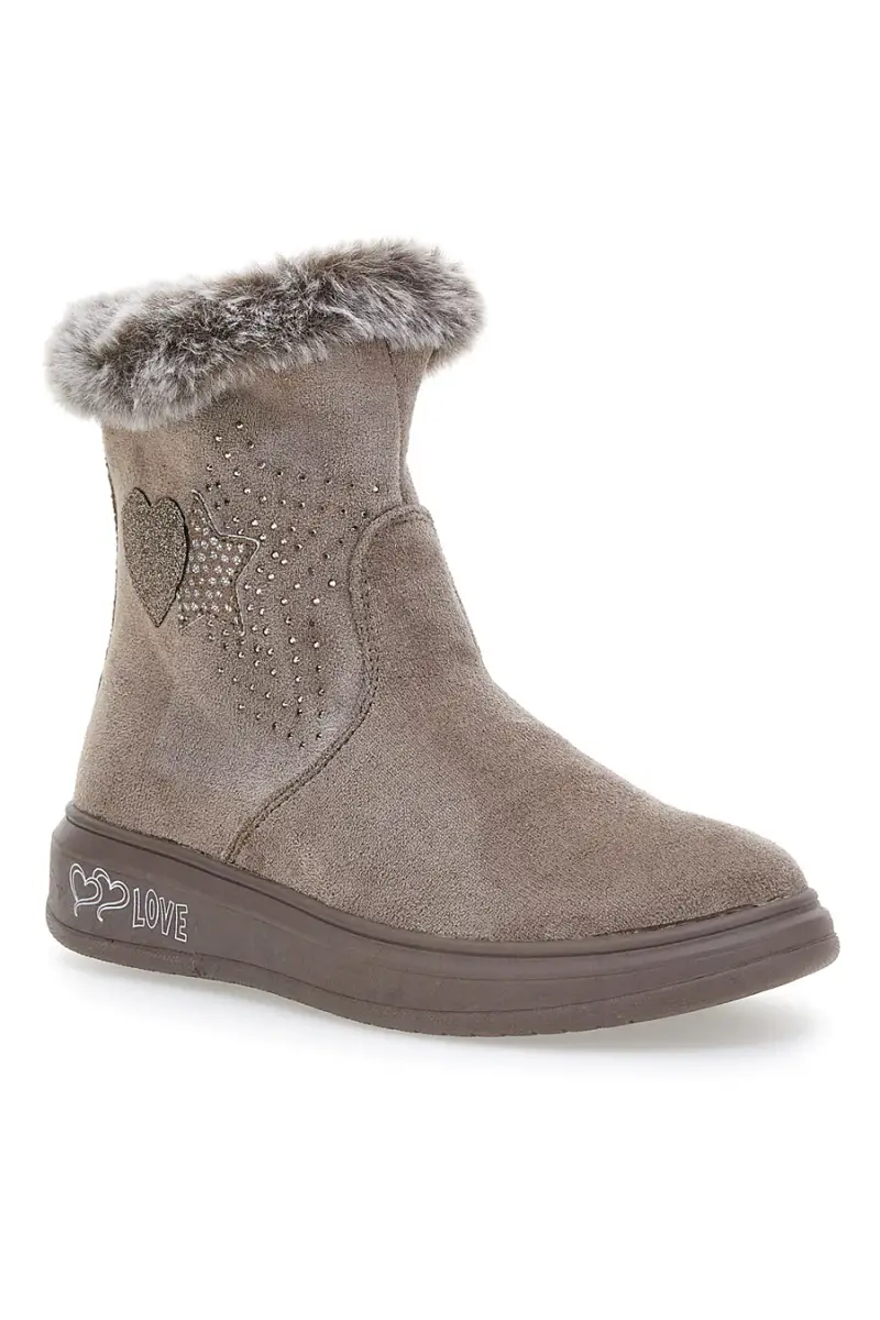 Stivaletti tortora con stelle glitter e pelo Grazie 1625 [TORTORA] miniatura 2